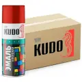 Эмаль KUDO универсальная 3P Technology, красный RAL 3020, глянцевая, 520 мл, 12 шт.
