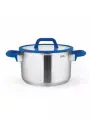 Кастрюля LARA сапфир 3,5л, 20 см, нержавеющая сталь, для всех видов плит