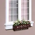 Ящик для цветов, балконный ящик, кашпо Тироль, 100 см, коричневый