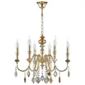 Светильник Crystal Lux MERCEDES, E14, 360 Вт, кол-во ламп: 6 шт., цвет: золотой