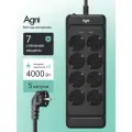 Сетевой фильтр, AGNI, 8 розеток с предохранителем, удлинитель 5 метров