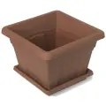 Горшок Martika с поддоном Квадро, 8.1 л, 28x20.4 см, терракот