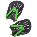 Лопатки для плавания MAD WAVE Paddles, черный/зеленый