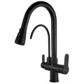 Смеситель для кухни SHIMIZU Black с подключением к фильтру для питьевой воды, черный