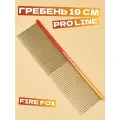 Профессиональный гребень для груминга собак и кошек Fire Fox 19 см, Space Groom, длина зубьев 4,7 см