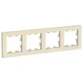 Рамка Systeme Electric Atlas Design четырехместная для розеток и выключателей бежевый - 3 шт.