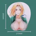 Коврик для мыши 3D Цунаде в стиле Эро Аниме тянки с подушкой для поддержки запястья, коврик антистресс 21,5х25,5см