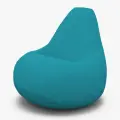 Кресло-мешок Мир Пуффов Груша, велюр, цвет морская волна, с ручкой для переноски, размер- XXXXL
