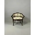 Кресло CLEO с текстильной обивкой и деревянным каркасом из красного дерева (mahogany wood), цает орех ASD