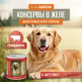 Консервы DOG LUNCH для собак с говядиной в желе 750 гр х 12 шт
