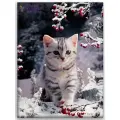 Алмазная мозаика COLOR VISION OF LIFE Серый котик, 40x50 см