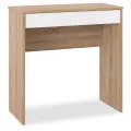 Стол письменный туалетный компактный Hesby Nordik 75*35*75 см с выдвижным ящиком. Цвет: дуб сонома / белый.