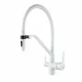 Смеситель для кухни с гибким изливом и подключением фильтра Shevanik S278C, белый
