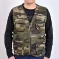 Жилет камуфляжный для рыбалки, охоты, строительный с карманами, 3xl