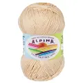 Пряжа Alpina SATI 10 шт. по 50 г 100% мерсеризованный хлопок 170 м №029 бежевый