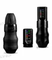 Беспроводная машинка для тату и татуажа с мощным аккумулятором FK Flux EXO V5 X 2Power Matte Black