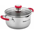 Кастрюля MASTER HOUSE Rosse-3,0 со стеклянной крышкой 60481, серебристый