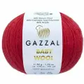 Пряжа Gazzal BABY WOOL 811 красный (10 мотков)