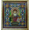 Набор для вышивания Хрустальные грани #Ии-1 Образ Святого Владимира Равноапостольного, Вышивка бисером, 16.5 х 19 см