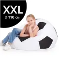 Кресло-мяч АртБинБэг, ткань оксфорд, бело-черный, размер XXL, 110 см