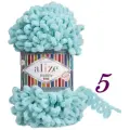 Пряжа Alize Puffy Fine, 263 бирюзовый, 100 г, 14 м, 5 шт