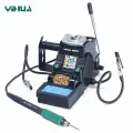 Паяльная станция YIHUA 982-III — сменные наконечники 30 Вт (C115) и 40 Вт (C210), диапазон 90–450 гр. C, LCD-дисплей, PID-контроль, держатели платы, автоотключение