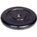 Блины для штанги и гантелей Титан 10 кг 31 мм, стальные, обрезиненные, черные