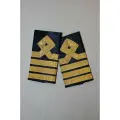 Погоны Капитана, торговый флот, фетровые, золотой галун, 5,3х9,5см
