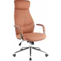 Кресло руководителя Everprof Bell, экокожа, с поясничной опорой, с подлокотниками, цвет коричневый