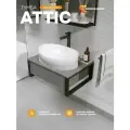 Подвесная тумба под раковину в ванную 60х48 см ATTIC, цвет Бетон лофт, MODULEASY Ц0000037852