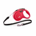 Рулетка Flexi New Classic S, 8 м, 12 кг, трос, красный