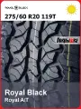 Шины летние Royal Black Royal A/T 275/60 R20 119T для внедорожника