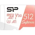 Карта памяти Silicon Power microSDXC 512Gb Superior UHS-I U3 V30 A1 (100/80 Mb/s)