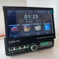 Автомагнитола c выдвижным экраном 1 DIN AG-7110S 4/64GB Bluetooth CarPlay Android Auto с крутилкой с пультом