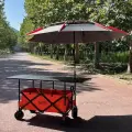 Тележка для кемпинга Сетчатая тележка для знаменитостей, с настольной доской и навесом от солнца