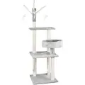 Дом-когтеточка, комплекс для кошек, Не Один Дома Ярус, серый, 40х40х125 см