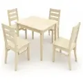 Стол кухонный и стулья комплект (стол 0,9м + 4 стула) из массива дерева
