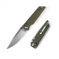 Нож складной Real Steel Sacra Green Micarta, клинок K110, 8,4см