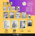Набор фоторамок 16шт золото на стену (гарантия целости!), рамки для фотографий, фоторамки для фотографий, комплект коллаж настенные, рамки небьющиеся (10 х 15 см, 15 х 21 см, 21 х 30 см, 30 x 40 см), золотая, TENKO DECOR, 16 шт.