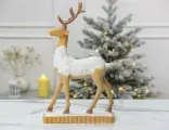 Декоративная фигура марципановый олень, смотрящий вперёд, полистоун, 44 см, EDG 8100258A937-2