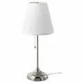 Настольная лампа IKEA ÅRSTID , 75Вт, E27, белая/никелированная, 55см