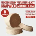 Джутовый утеплитель 70 мм / 6-8 мм / 20 пог. м / 8 шт / Межвенцовый утеплитель Knapweed