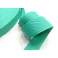 Стропа-лента ременная 38 мм, хлопок искусственный толщ. 2 мм, 45 метров, светло-бирюзовый
