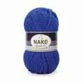 Пряжа Spaghetti (Nako), королевский синий - 6744, 25% шерсть, 75% акрил, 5 мотков, 100 г, 60 м.
