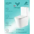 Унитаз напольный компакт безободковый с бачком Azuma Otono Tornado, с быстросъемным сиденьем микролифт, смв Торнадо