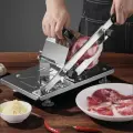 Слайсер STEEL SLICER для тонкой нарезки замороженного мяса и сырокопченых колбас - регулируемая толщина, устойчивая конструкция, нержавеющая сталь, удобный держатель, для кухни и готовки