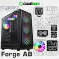 Корпус для ПК GAMEMAX Forge АB (Черный Midi-Tower EATX(макс. 280 мм) ATX Micro-ATX, Mini-ITX VGA 330мм CPU 155мм Закаленное стекло 4*120мм ARGB, пылевой фильтр)
