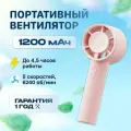 Портативный вентилятор ручной SOLOVE 1200mAh 5 Speed Type-C (F01) Pink