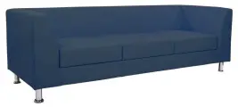 Диван 3-х местный StylChairs Браво офисный, обивка: экокожа, цвет: синий