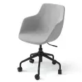 ЗЕЯ компьютерное кресло на колёсиках с механизмом регулировки высоты, обивка: текстиль, серый